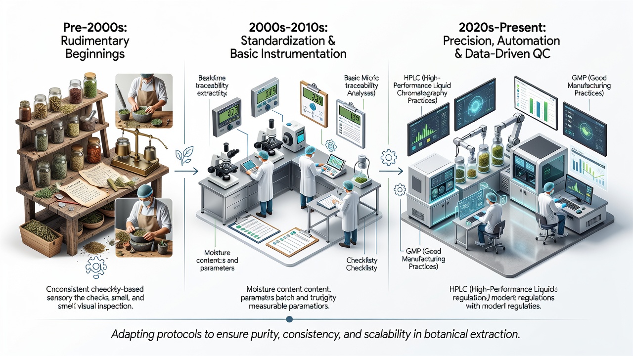 Modern laboratory setup demonstrating chromatography and spectrometry equipment in a compact botanical extraction facility